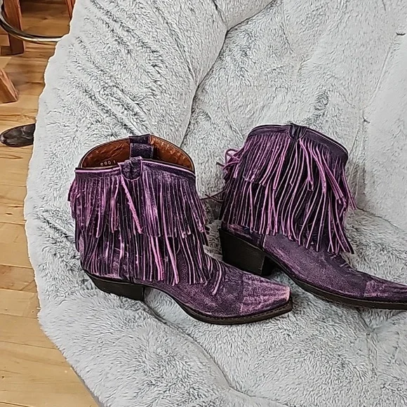 ROPER FRINGE BOOT- PURPLE 7.5 NEW - Picture 14 of 16